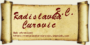 Radislavka Čurović vizit kartica